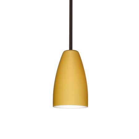 Besa Lighting Riva 9 Cord Pendant, Vanilla Matte, Bronze Finish, 1x75W Incandescent 1TT-1511VM-BR